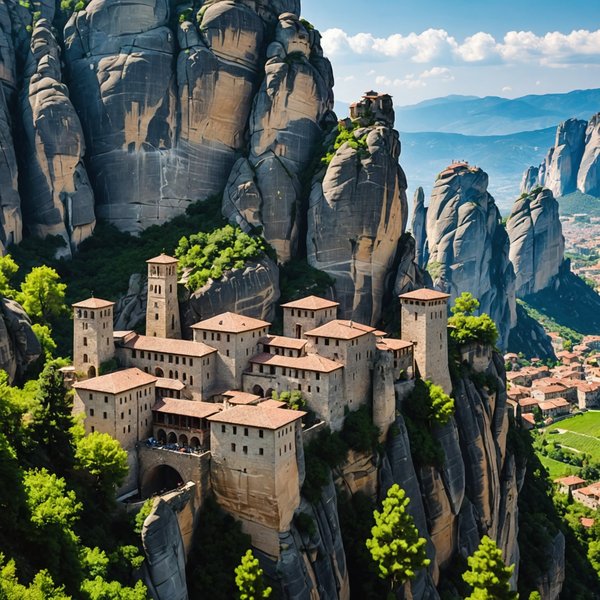 Comment organiser une visite des monastères des montagnes de Meteora, Grèce?